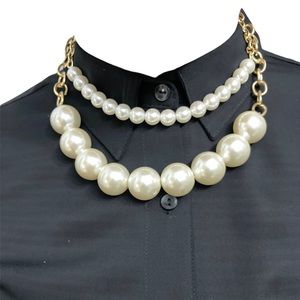 Vintage Doubled Layer Faux Pearls Choker